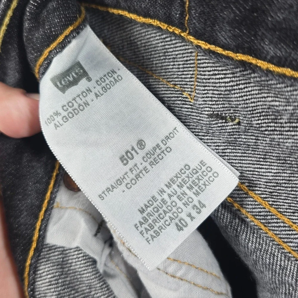 Levi's‎ 501 Button Fly Jeans Mens W40 L34 Dark Wash Straight Leg Made in Mexico